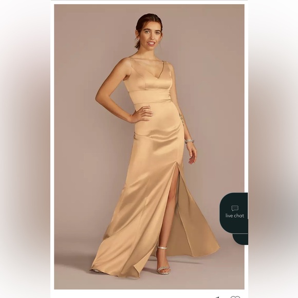 Db Studio Dresses & Skirts - Elegant Golden Evening Dress Celebrate Davids Bridal Studio Size 6 NWT